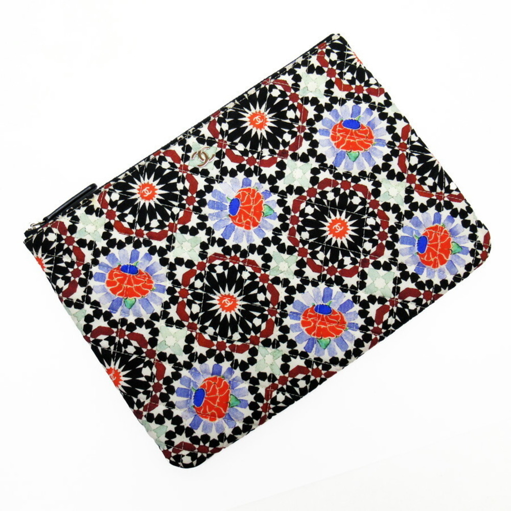 Chanel Christmas Clutch Bag Nylon Black